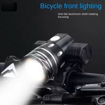 Rechargeable LED Bike Headlight Waterproof Zoomable Cycling Lamp