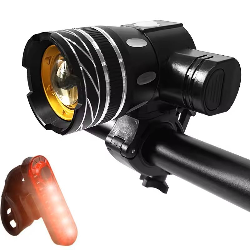 Rechargeable LED Bike Headlight Waterproof Zoomable Cycling Lamp 8