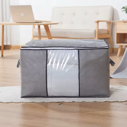Large Capacity Clothes Storage Bag Foldable Organizer With Zipper And Handles 9