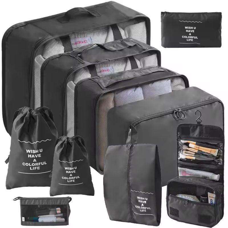 Travel Luggage Organizer Set Packing Cubes and Storage Bags