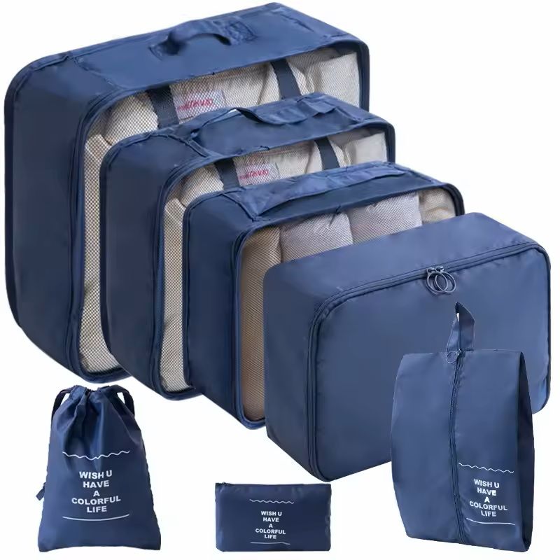 Travel Luggage Organizer Set Packing Cubes And Storage Bags 8
