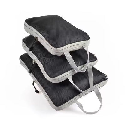 Compressible Travel Packing Cubes Foldable Waterproof Luggage Organizer