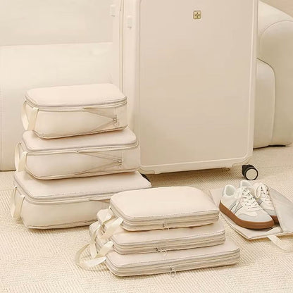 Travel Compression Packing Cubes and Storage Bags Organizer Set