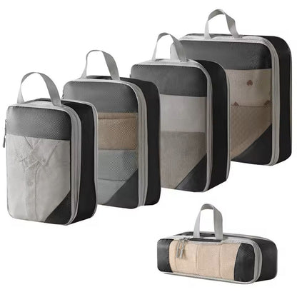 Travel Compression Packing Cubes And Storage Bags Organizer Set 10