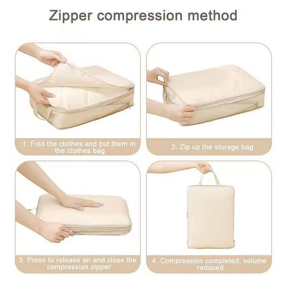 Travel Compression Packing Cubes And Storage Bags Organizer Set 5