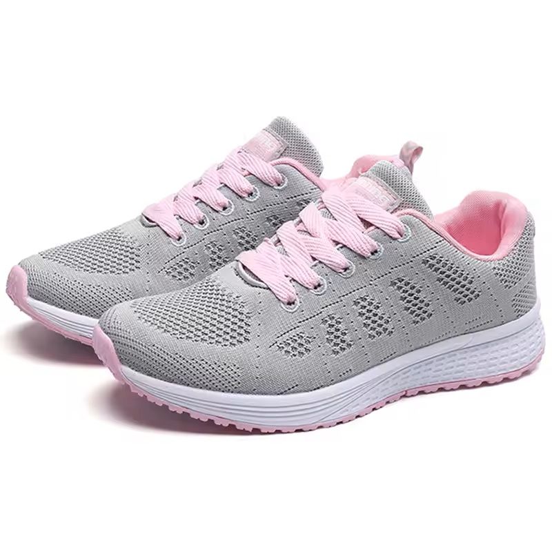 Breathable Mesh LaceUp Womens Sneakers Flat Casual Shoes 10