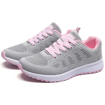 Breathable Mesh LaceUp Womens Sneakers Flat Casual Shoes 10