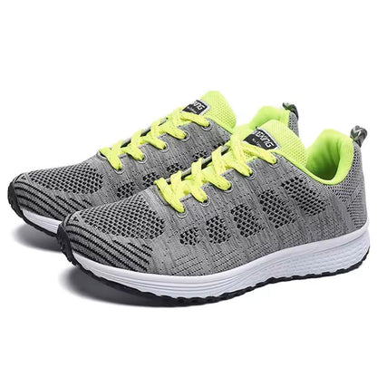 Breathable Mesh LaceUp Womens Sneakers Flat Casual Shoes 6