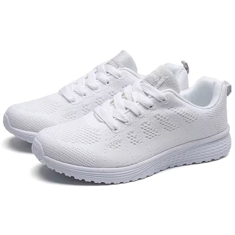 Breathable Mesh LaceUp Womens Sneakers Flat Casual Shoes 8