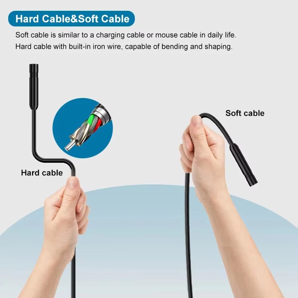 HD 960P Waterproof Inspection Endoscope Camera For IOS With LED Light And Flexible Cable For Car Re 3