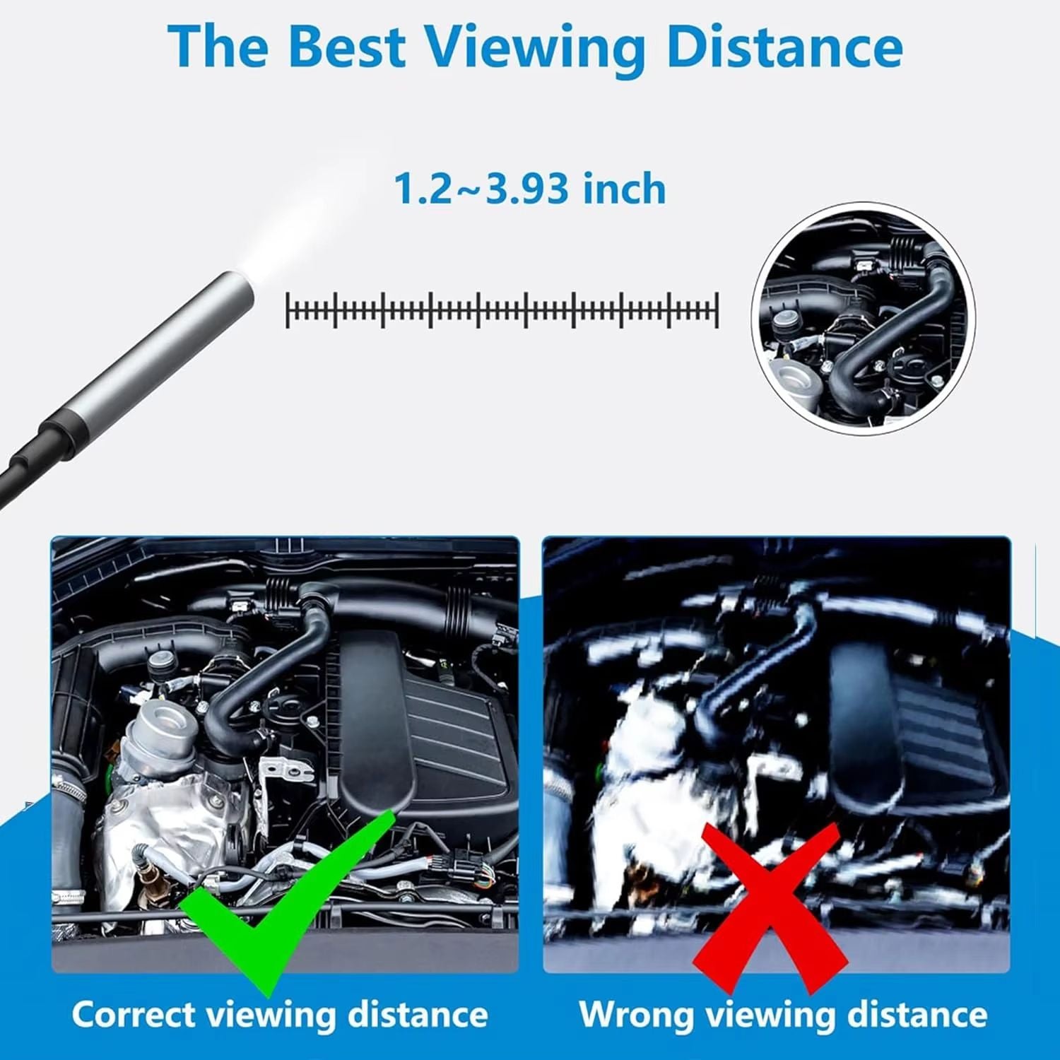 HD 960P Waterproof Inspection Endoscope Camera For IOS With LED Light And Flexible Cable For Car Re 5