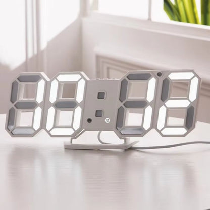 Modern 3D LED Digital Wall Clock With USB Power And Adjustable Brightness For Home Or Office Decor 2