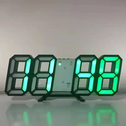 Modern 3D LED Digital Wall Clock With USB Power And Adjustable Brightness For Home Or Office Decor 10