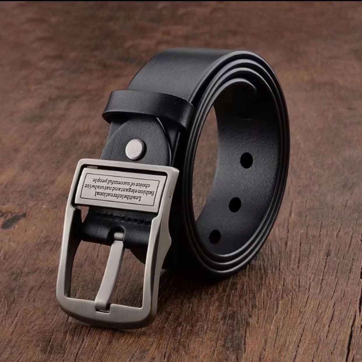 Genuine Leather Cowhide Mens Belt With Metal Alloy Buckle For Casual And Business Wear 5