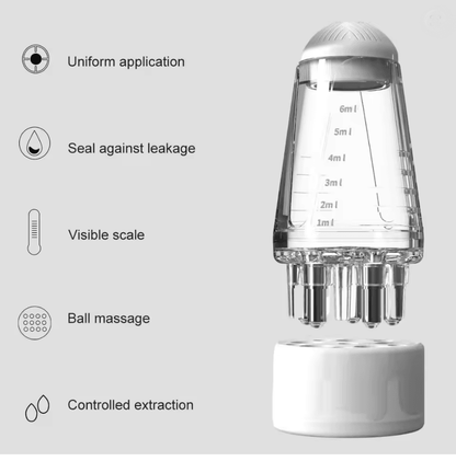 6ml Hair Growth Oil Applicator With Scalp Roller Massager 1