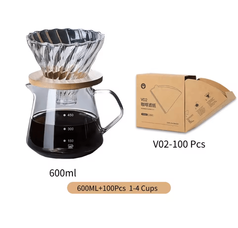 Glass Pour Over Coffee Maker Set With Reusable Filter And Carafe 4