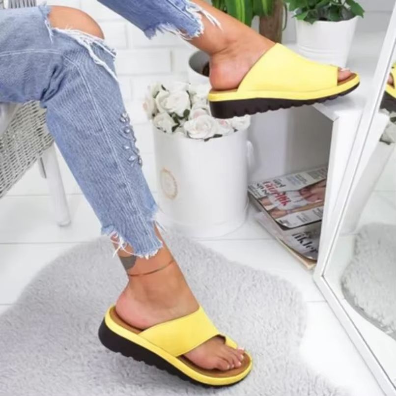 Elegant Wedge Heel Sandals For Women  SoftPlatform Home  Beach Slides 9
