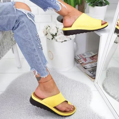 Elegant Wedge Heel Sandals For Women  SoftPlatform Home  Beach Slides 9