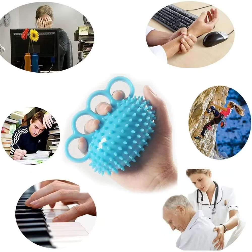 Hand Grip Strengthener and Finger Exerciser Ball for Therapy and Recovery
