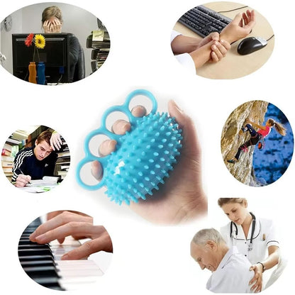 Hand Grip Strengthener and Finger Exerciser Ball for Therapy and Recovery
