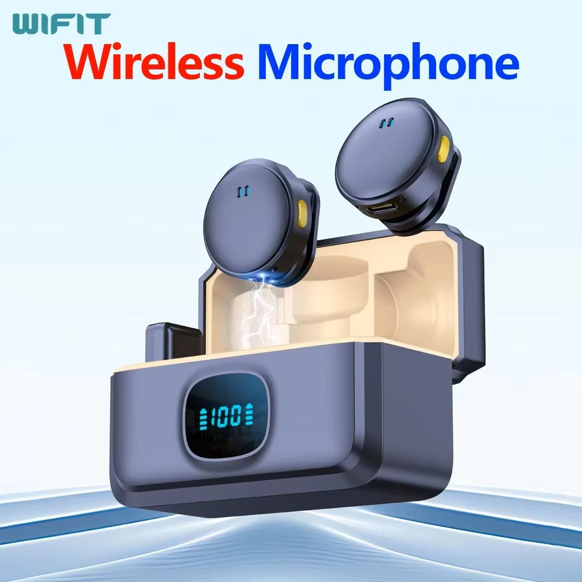Wireless Magnetic Collar Microphone With Charging Case  Plug  Play 24G Mic For Video Recording  Str 2