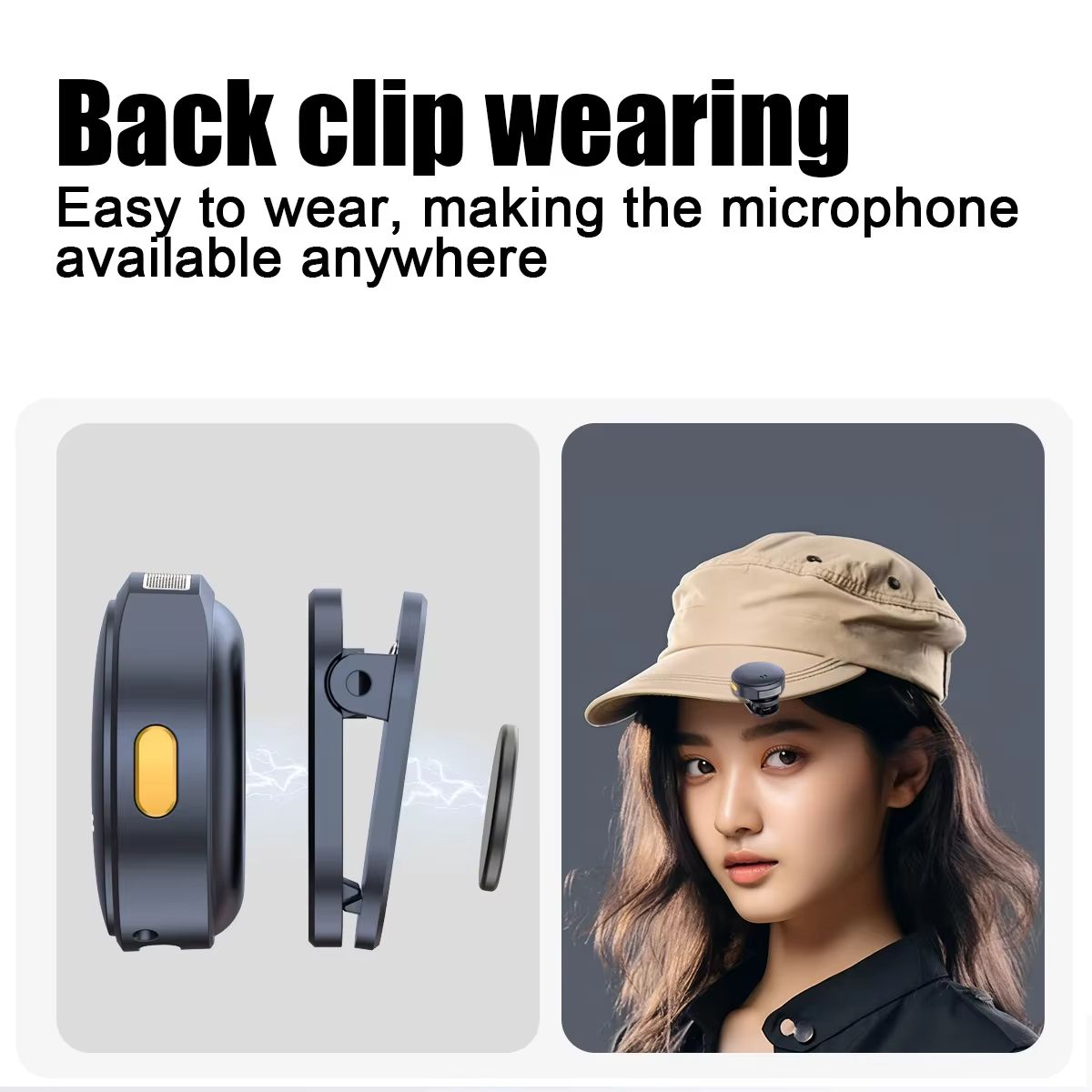 Wireless Magnetic Collar Microphone With Charging Case  Plug  Play 24G Mic For Video Recording  Str 4