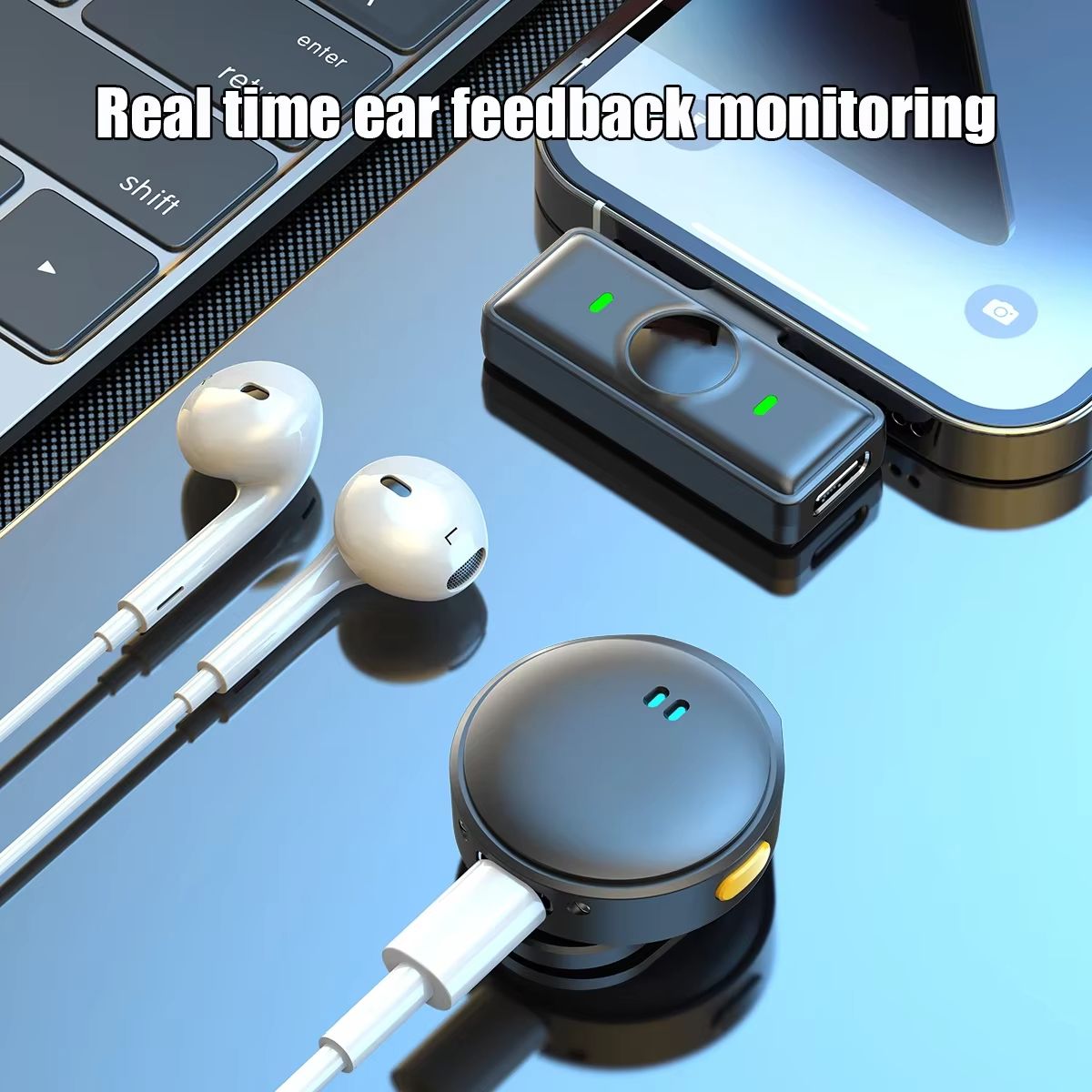 Wireless Magnetic Collar Microphone With Charging Case  Plug  Play 24G Mic For Video Recording  Str 5