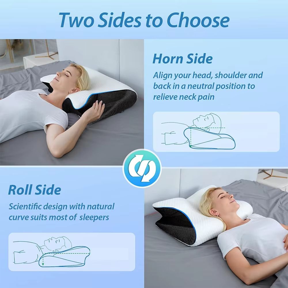 Orthopedic Butterfly Memory Foam Neck Pillow For Pain Relief And Better Sleep 1