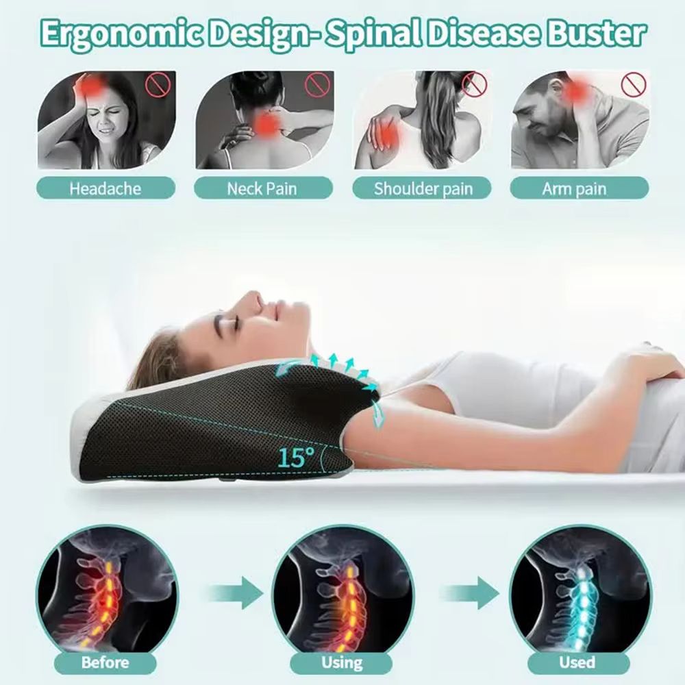 Orthopedic Butterfly Memory Foam Neck Pillow For Pain Relief And Better Sleep 5