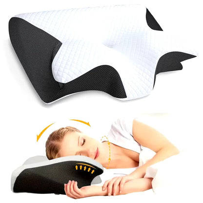 Orthopedic Butterfly Memory Foam Neck Pillow for Pain Relief and Better Sleep