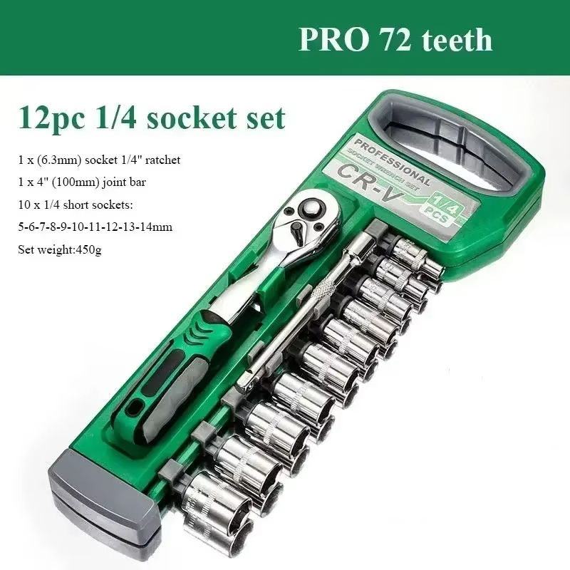 ProFix 46in1 Socket Sleeve Wrench  Ratchet Tool Kit For Auto Repair 8