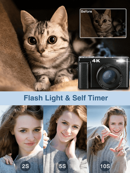 4K Vlogging Camera With Flip Screen Autofocus And Anti Shake For Photography And Video 3