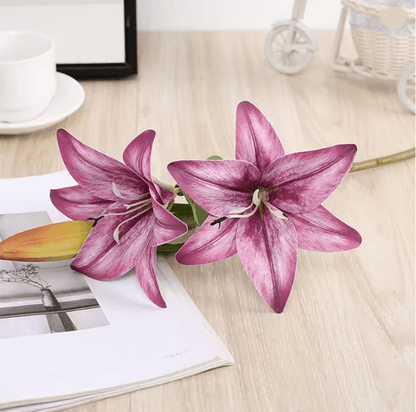 Realistic 3D Printed Artificial Lily Branches For Wedding And Home Decor 5