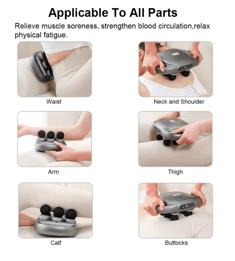 High Frequency Muscle Massage Gun With 6 Heads For Deep Tissue Recovery 1
