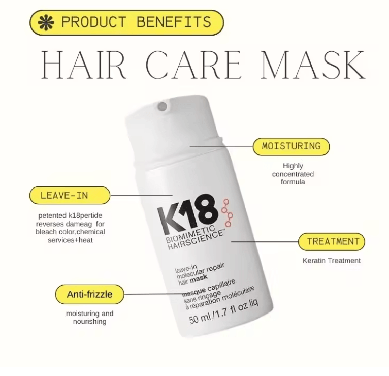 Keratin Repair Hair Mask With Leave In Molecular Treatment For Damaged Hair And Scalp 1