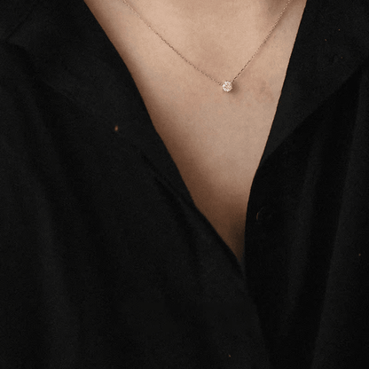 925 Sterling Silver GoldPlated Zircon Clavicle Necklace 2