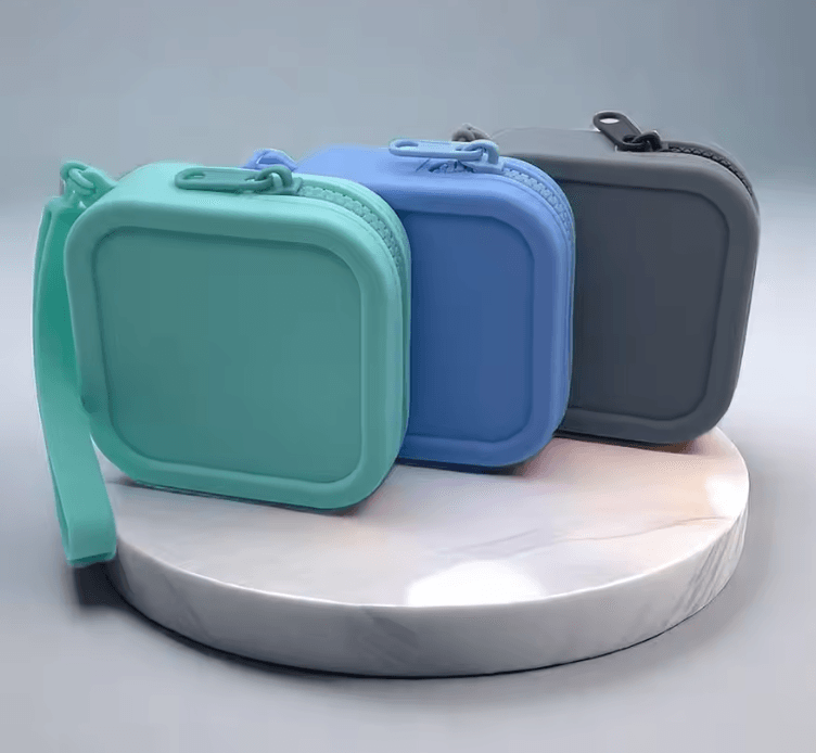 Vintage Silicone Coin Purse Travel Organizer for Earphones and Change