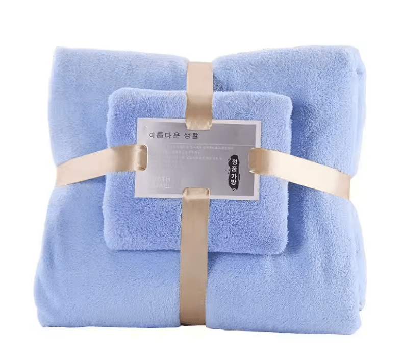 QuickDry Coral Velvet Bath Towel Set 2 Pack 3