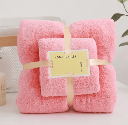 QuickDry Coral Velvet Bath Towel Set 2 Pack 4