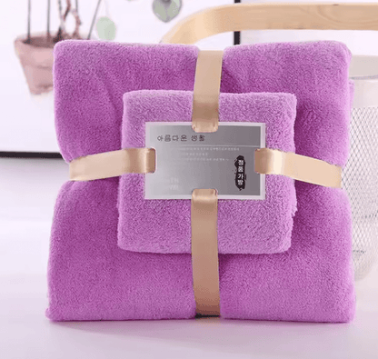 QuickDry Coral Velvet Bath Towel Set 2 Pack 5