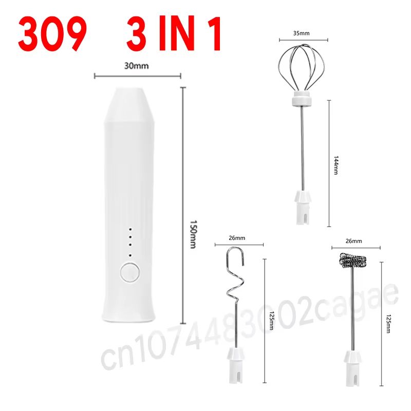 USB Rechargeable Handheld Milk Frother  Mini Milk Frother Wand With 3 Speeds Portable USB Rechargea