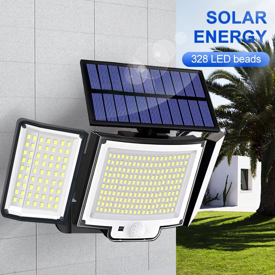 Super Bright Solar Motion Sensor Outdoor Light  328348 LED Waterproof Wall Lamp With 3 Lighting Mod