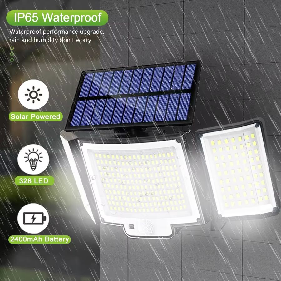 Super Bright Solar Motion Sensor Outdoor Light  328348 LED Waterproof Wall Lamp With 3 Lighting Mod