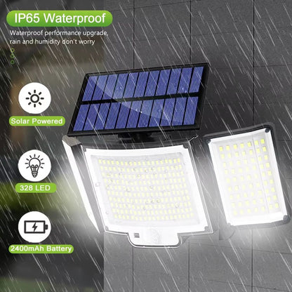 Super Bright Solar Motion Sensor Outdoor Light  328348 LED Waterproof Wall Lamp With 3 Lighting Mod