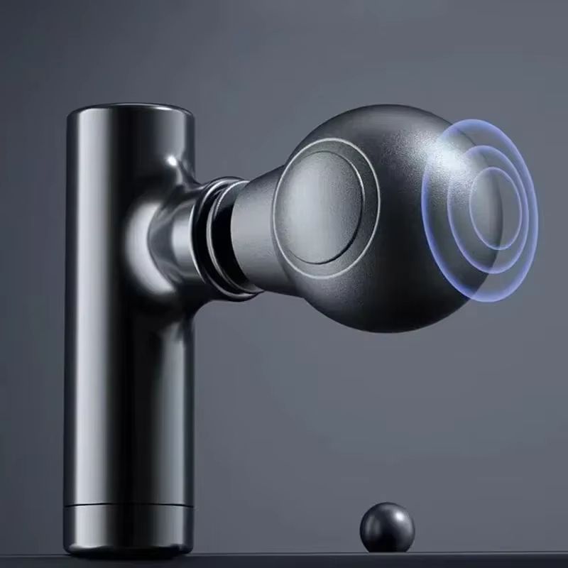 Mini LCD Muscle Massager Gun  Portable 6 Head Deep Tissue Fascia Gun For Neck Back And Body 0