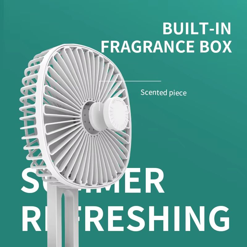 Portable Foldable USB Rechargeable Mini Fan for Desk or Wall Mount - Compact Cooling Fan for Travel or Home