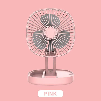 Portable Foldable USB Rechargeable Mini Fan For Desk Or Wall Mount  Compact Cooling Fan For Travel