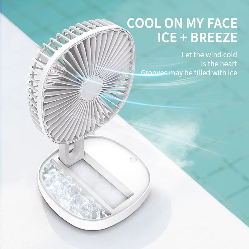 Portable Foldable USB Rechargeable Mini Fan For Desk Or Wall Mount  Compact Cooling Fan For Travel