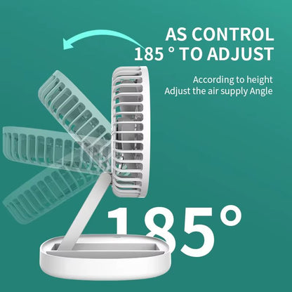 Portable Foldable USB Rechargeable Mini Fan For Desk Or Wall Mount  Compact Cooling Fan For Travel