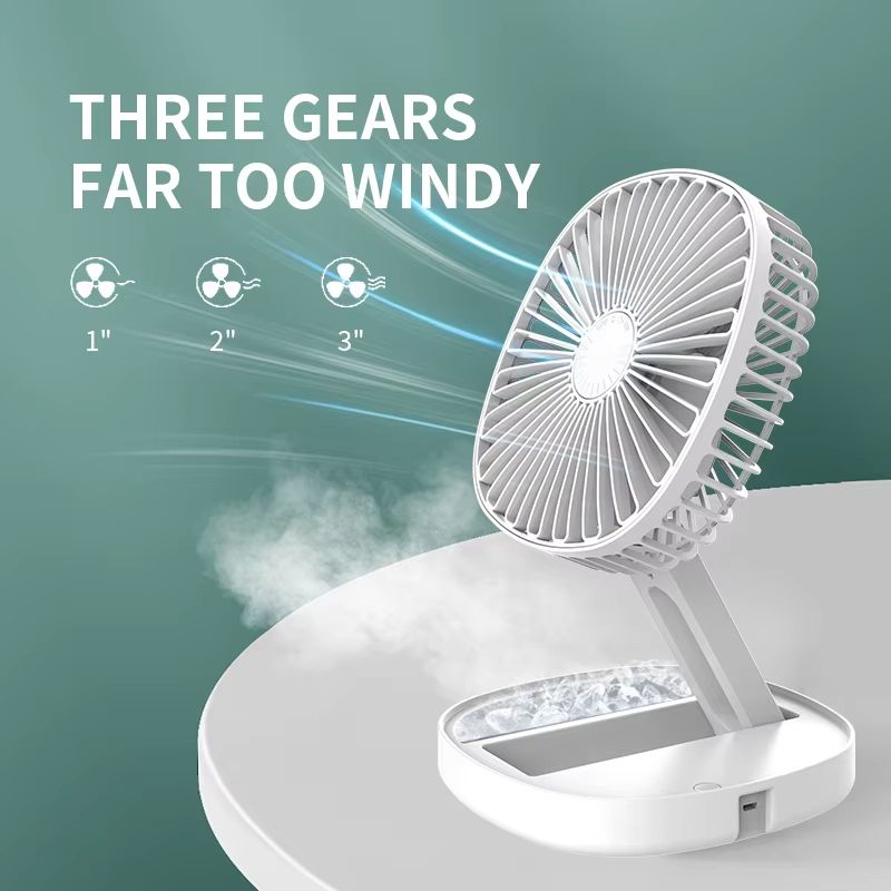 Portable Foldable USB Rechargeable Mini Fan For Desk Or Wall Mount  Compact Cooling Fan For Travel
